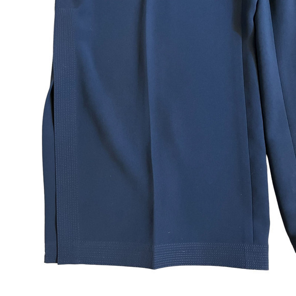 LAFAYETTE 148 NY Navy Blue Side Split Hem Career Dress Pants Cropped Size 8 - Picture 3 of 12